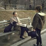 Richard Nixon enjoys a classic NYC bench, February 1964 in Central Park